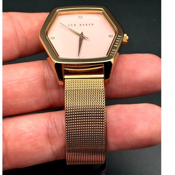 Ted Baker Exter BKPEXF004 Women\'s 36mm Rose Gold Mesh Swarovski Watch NIBWT main image 6